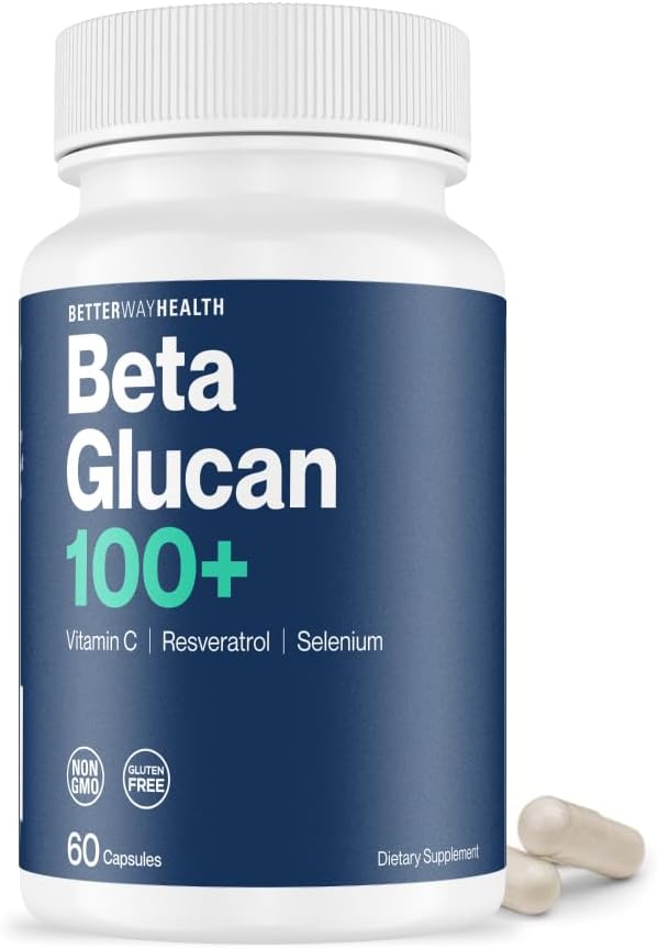 Bedre måde sundhed Avanceret immunforsvar Readiness - 1,3 / 1,6 Beta glucan med C-vitamin, Selenium & Resveratrol - immunsupport supplement til NK celler & Phagocytose - 60 kapsler