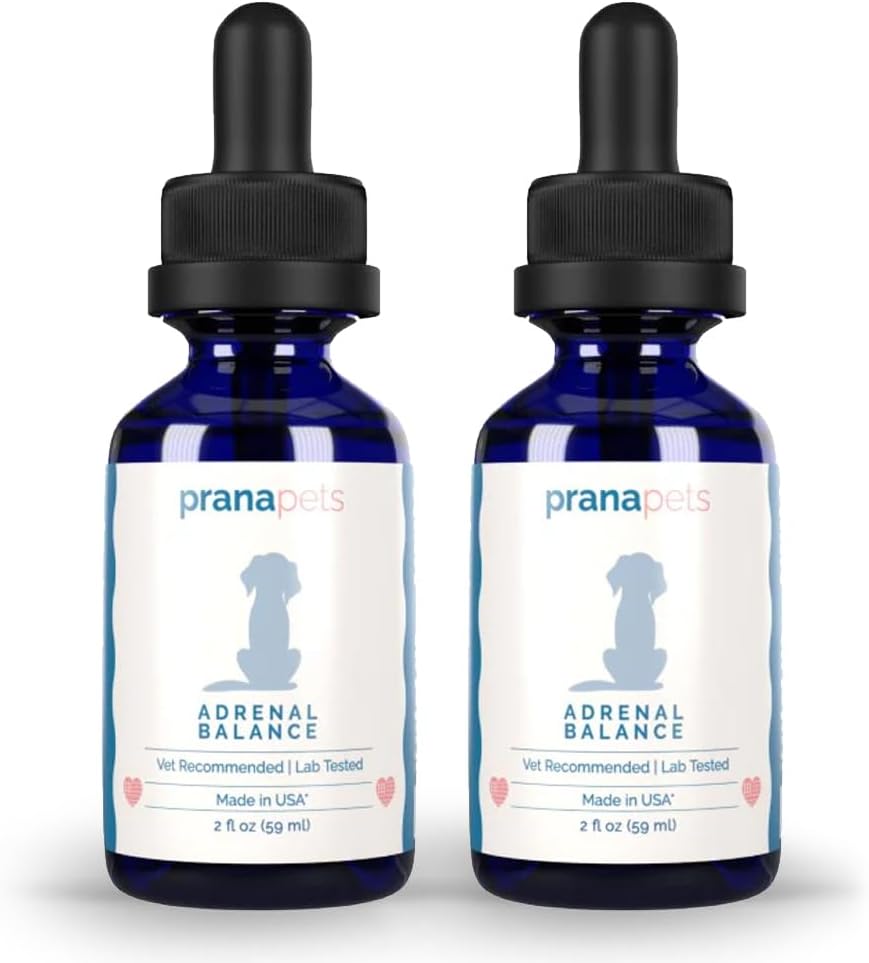 PranaPets Adrenal Balance for hunde med Cushing er 124; naturligt lindrer symptomer på Cushing 's sygdom hos hunde er 124; Lakrids fri herbal formel for hunde med Cushing' s sygdom - 2 Pack