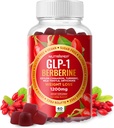 Premium Berberine HCl GLP-1 Vægttab Gummies (1200mg) med Ceylon kanel gurkemælk tidsel Artichoke - Sukker Free Gluten Free High Potency GLP1 Support Supplement