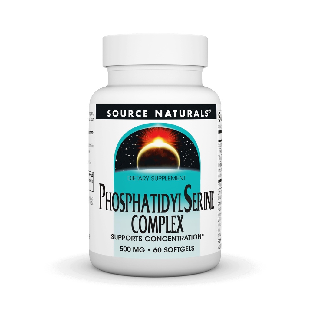 Kilde Naturals Phosphatidyl Serine Complex Stablilized Enzyme Supplement 500mg - 100% Pure - 60 Softgels