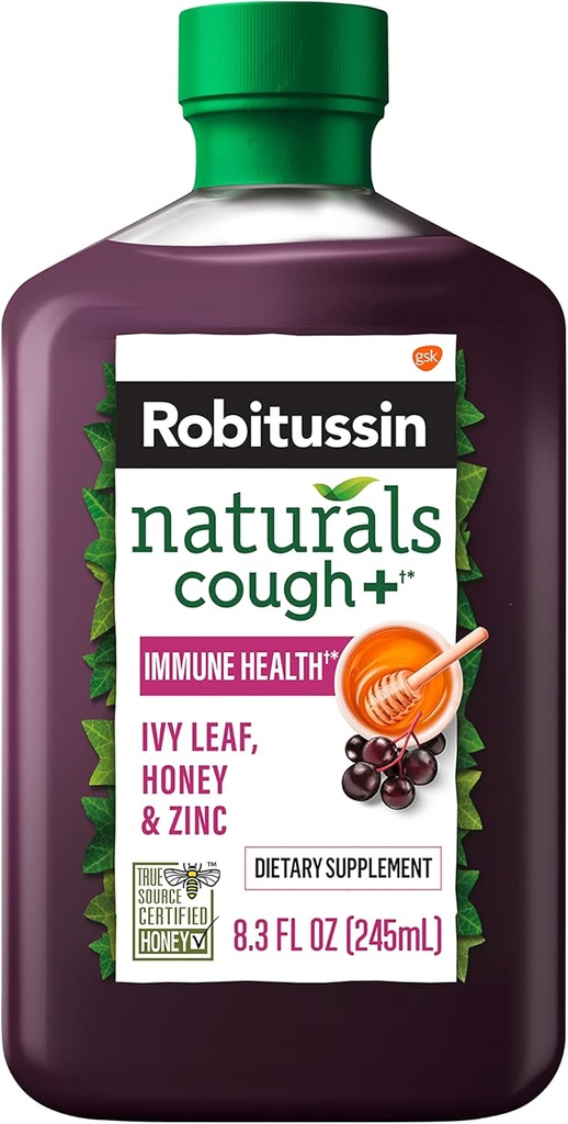 Robitussin Naturals Hoste Plus immunforsvar Kosttilskud til lejlighedsvis hostrelief og immunforsvar - 8, 3 Oz