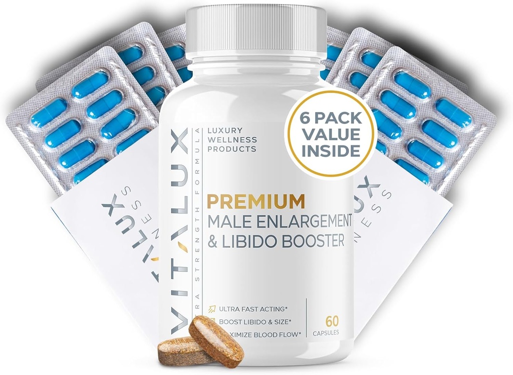 VITAUX ttesmå 124; # 1 Doseret Premium Erection Support & Libido Booster ttesmå 124; Fast- Actioning Blood Flow, Størrelse & Firmness for Mænds Enhancement