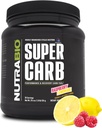 NutraBio Super Carb, Kulhydrat pulver med Cluster Dextrin & Electrolytes, Advanced Carb supplement pulver til workout brændstof, ydeevne, og muskel Inddrivelse, Cyklisk Dextrin, Raspberry Lemonade, 30 Sv