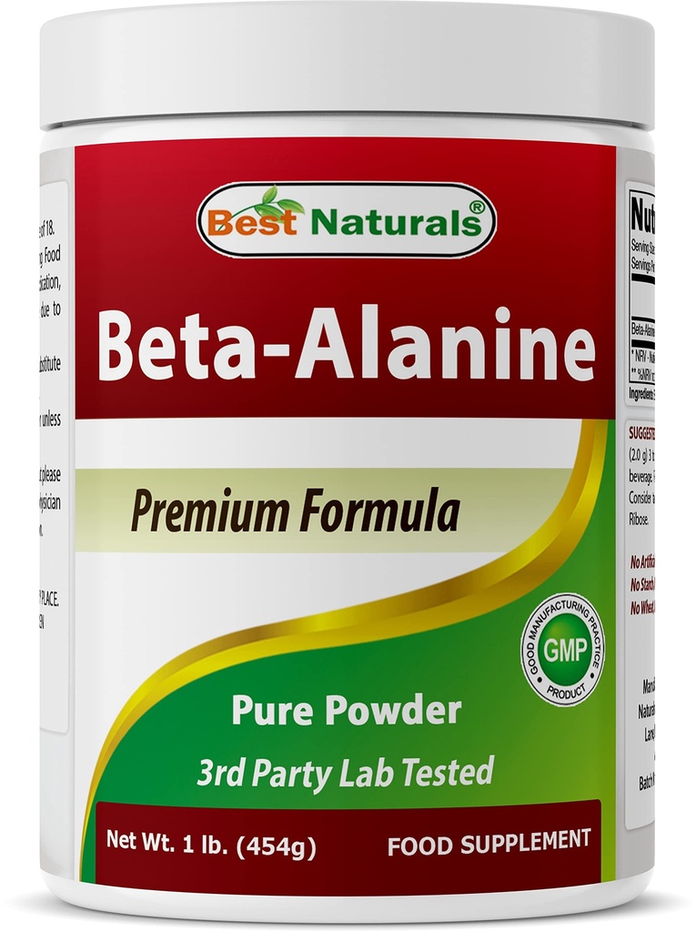 Bedste Naturals Beta Alanine Pure Powder 1 Pound (1 LB (pakke med 1))