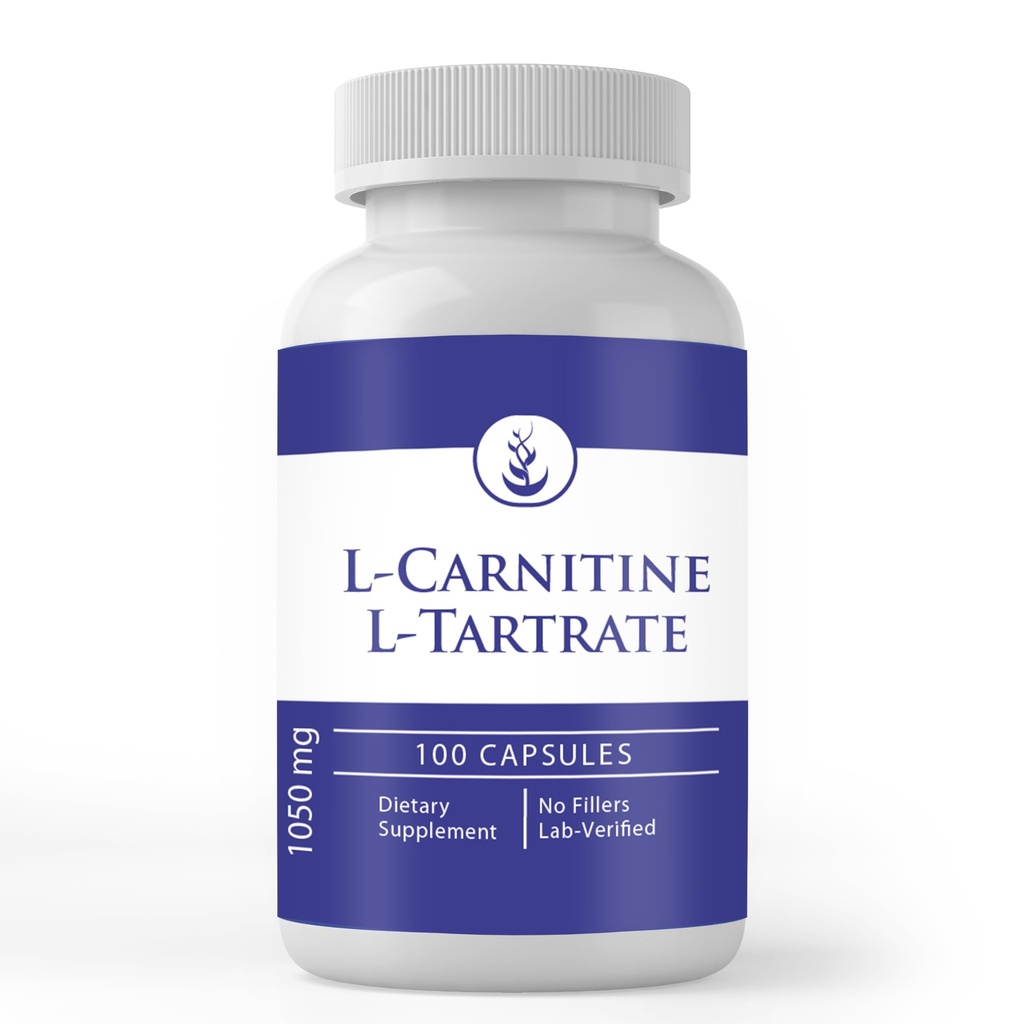 Pure Original Ingredienser L- Carnitin L- Tartrat (100 kapsler) Altid Pure, Ingen tilsætningsstoffer eller fyldstoffer, Lab Verified