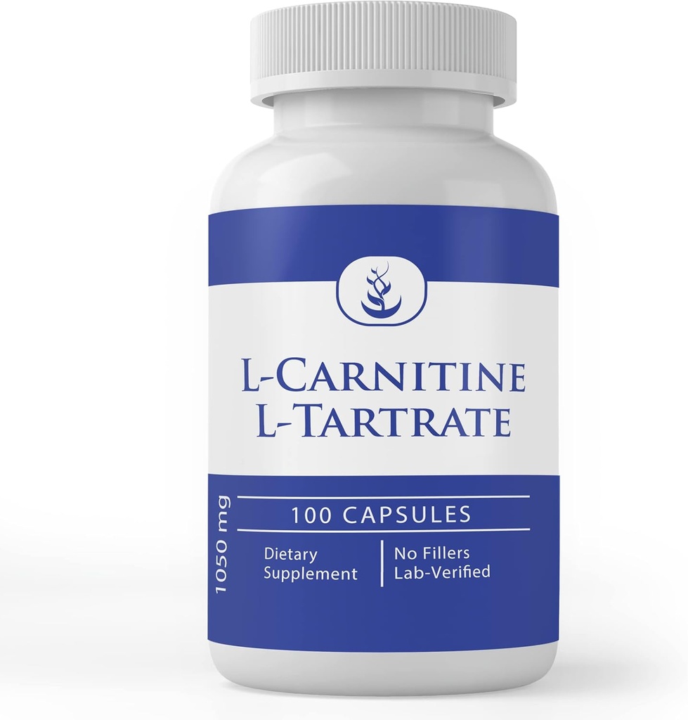 Pure Original Ingredienser L- Carnitin L- Tartrat (100 kapsler) Altid Pure, Ingen tilsætningsstoffer eller fyldstoffer, Lab Verified