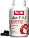 Jarrow Formulas MaxDHA - 180 Softgels - High Renhed Fish Oil - Supplement understøtter hjerne & øje sundhed - koncentreret i Omega-3 fedtsyrer & berigede i DHA - 90 Servere