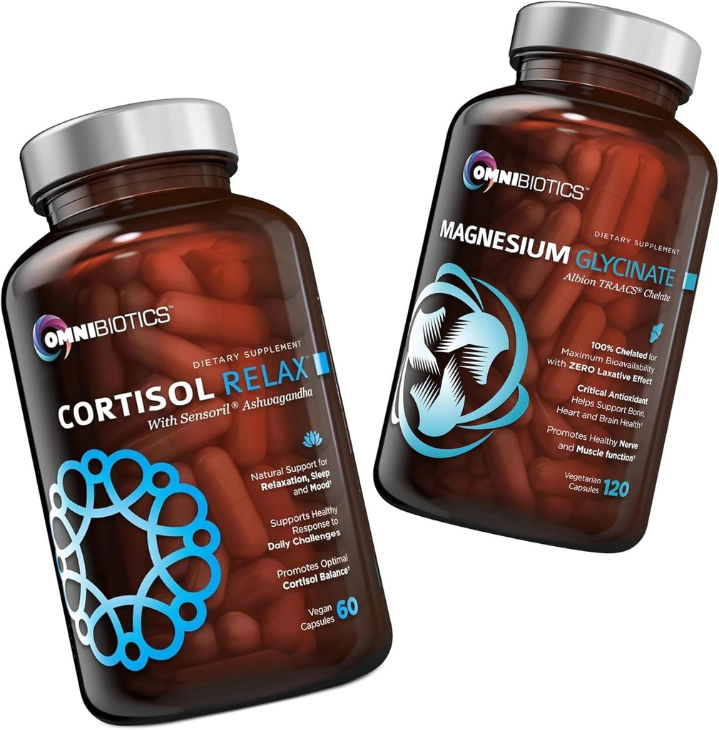 OmniBiotika Cortisol Relax Supplement + Magnesium Glycinat