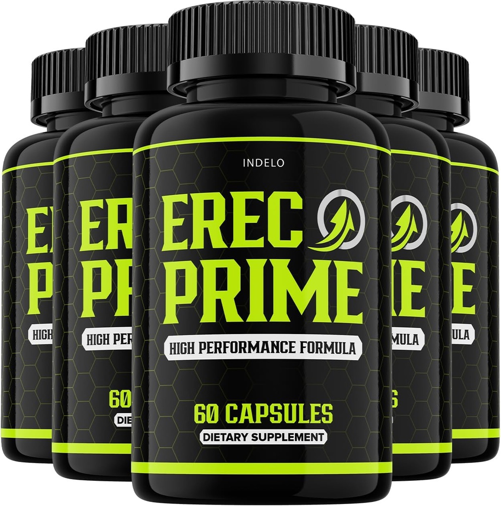 (5 Pack) ErecPrime piller til mænd, Erec Prime High Performance Kosttilskud, Erec Prime Advanced Formel, ErecPrime Anmeldelser, ErecPrime24 (300 kapsler)