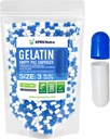 XPRS Nutra Størrelse 3 Tomme kapsler - 500 Tomme Gelatine kapsler - Piller gør det - Pure Bovin Pille Gel Caps Fyldelig til Do- It- Yourself Vitamin og kosttilskud (blå / hvid)