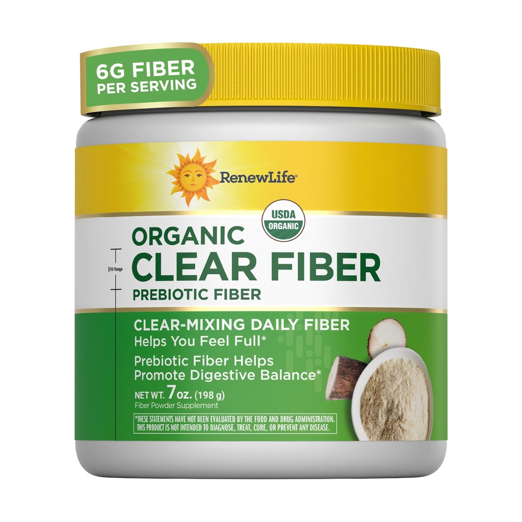 Renew Life Voksen helt klar økologisk Prebiotic Keto Friendly Fiber, Powder, 7 oz. (Pakke Maj Vary)