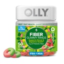 OLLY Fiber Gummy Ringe, 5g FOS Prebiotic Fiber, fordøjelsessygdomme supplement, * Jordbær Watermelon Flavored, 25 dages forsyning - 50 Greve