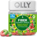 OLLY Fiber Gummy ringe, 5g Prebiotic Fiber, FOS (Fructo- oligosaccharides), fordøjelsesstøtte, Berry Melon 50ct
