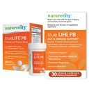 NatureCity True-Life- PB Hylde Stabil Blend Prebiotika og Probiotika til kvinder og mænd - fordøjelige Gut Health Kosttilskud til kvinder og mænd - Dairy Free - (30 Veggie Capsules)