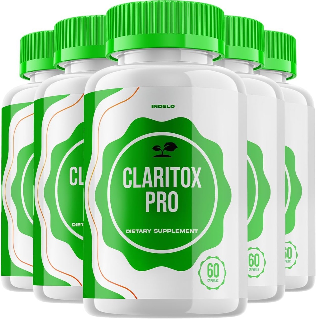 (5 Pack) Claritox Pro til Vertigo Kapsler, Claritox Pro til Vertigo Anmeldelser, ClaritoxPro til Vertigo Support Supplement Maksimal styrke Nootrop Formel Pills Claritox Pro til hukommelse (300 Kapsler)