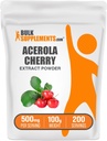 BulkSupplements.com Acerola Cherry Extract Powder - Natural Vitamin C Supplement, Acerola Cherry Powder - Vegan & Gluten Free, 500mg per Serving, 100g (3,5 oz) (Pack of 1)