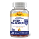 Country Life Lutein Gummies med Lutemax 2020, 60 Ct, Chewable Natural Eye Support Supplement, Marigold Lutein, Zeaxanthin, Eye Health & Macular Support, Non- GMO, Natural Fruit Pectin, Vegan