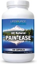 LifeSource Vitaminer All Natural Pain Ease - 20 Synergistiske Urter og Enzymer, der naturligt & sikkert Support: Hovedpine & Migræne - Knæer - Skuldre - Joints - Leg Smerte - Spænding
