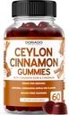 Ceylon Cinnamel Gummies (60 Greve) Apple Cider Vineddike Cinnamel, Gurkemeje, Berberine & Ginseng til fordøjelse Samlet wellness support - Ceylon Kosttilskud - Vegan Safe & USA Made