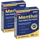 Sumifun 5% Menthol Pain Relief Patches - 30 Count Pain Patches for Neck, Shoulder, albue, Knee & Ryg Pain Relief - Lavere Rygsmerter Relief Produkter - Menthol Maksimal styrke Smerte Relief Patches