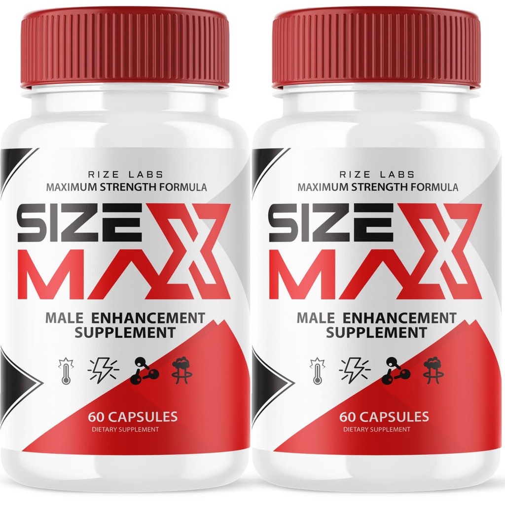 rize laboratorier Størrelse Max piller til mænd, Størrelse Max naturlige og effektive kapsler, Størrelse Max støtter kroppen til at udføre længere og bedre, Størrelse Max Supplement Anmeldelser (120 Kapsler) (pakke af 2)