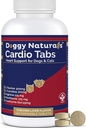 Cardio Tabs Heart Support Supplement for Dogs - Aids Cardio Support and Cardio Strength Supplement for Dog, L-Taurine, L-Carnitine, Hawthorn, L Arginine, Coenzyme Q10 - Made in USA - 120 Tablet