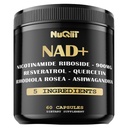 NAD + Supplement til Nicotinamid Riboside, Resveratrol, Quercetin, gurkemeje, Rhodiola Rosea - 60 Greve