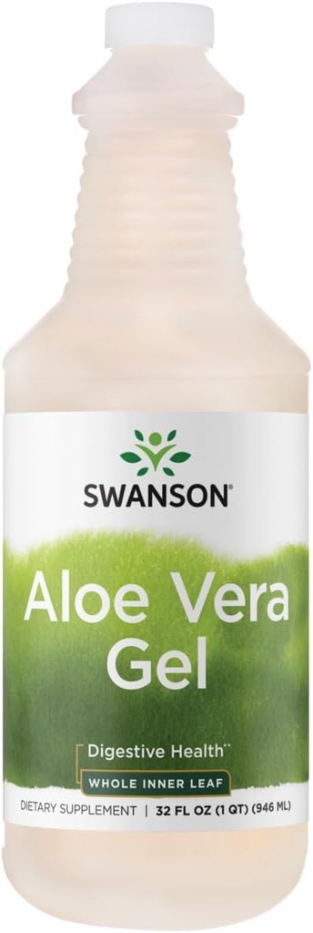 Swanson Premium Brand Aloe Vera Gel 32 fl Ounce (1 Qt) (946 ml) - Pack of 1