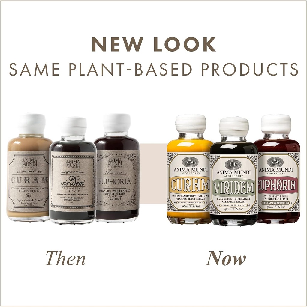 Anima Mundi Apothecary Plant Based Collagen Booster Elixir - Vegansk skønhed supplement til hud, hår og negle - Urtevæske med Fo Ti, Nettle & Mere - Anima Mundi skønhed kosttilskud (4oz / 118ml)