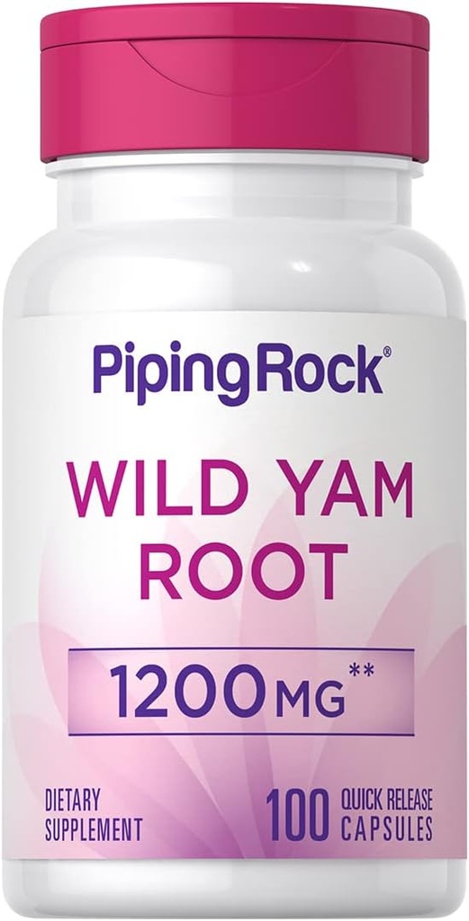 Piping Rock Wild Yam Root Capsules 1200mg