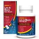 MagniLife Ben & Ryg Smerte Relief, Fastvirkende Smerte Relief, Naturlig Soothe Burning, snurrende og knivstikkende Pains, Symptomatisk eller forebyggende, 125 Quick- Opløs Tablets