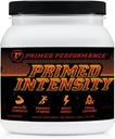 Primed Intensity Pre- Workout Supplement - All Natural - Beta- Alanine, Koffein, Creatin, Citrulline, NO Booster (24 Servere) (Raspberry Lemonade)
