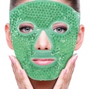 ZNÖCUETÖD Ansigtsmaske Ice Pack til reduktion af Puffiness, Tasker Under Øjne, Puffy Dark Circles, Migræne, Hot / Cold Pack med Soft Plush Backing (Grøn # 43)
