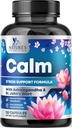 Natural Calm, Unwind & Relax Support - Ashwagandha, GABA, Magnesium, L- Theanine & Mere - Natural Focus, Energy & Immunsupport - Natural 's non-GMO, Vegan, Gluten Free, Flasket i USA - 120 Kapsler