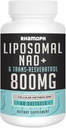 Liposomal NAD + 800 mg med Trans- Resveratrol 300 mg, Max Absorption, Faktisk NAD + Boosting supplement til sund aldring, cellular energi, DNA reparation, lang levetid - 60 Softgels