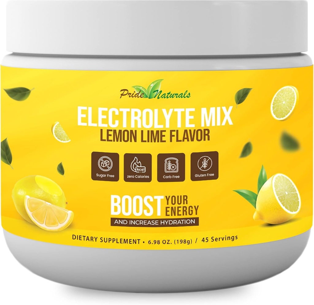 Elektrolyte Powder - Genopfriskende workout Inddrivelse Elektrolyter, Sukker fri, Gluten fri & Vegan, Pure Keto & Paleo Hydration Beverage, Immun Boosting Vitamin (198 Bedste, Lemon Lime)