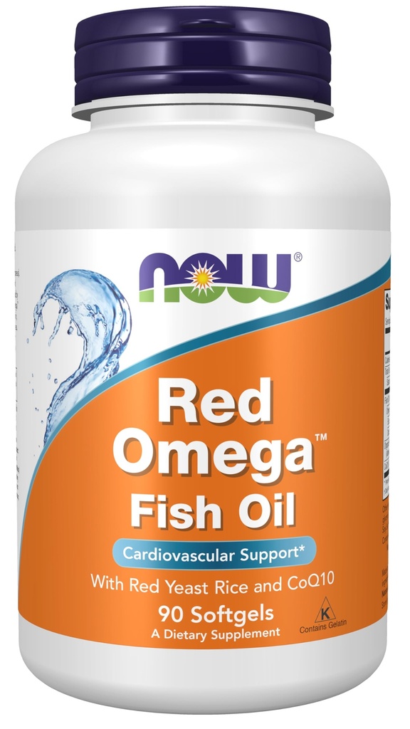 NOW Foods Supplements, Red Omega™ with CoQ10 30 mg and Omega-3 Fish Oil, Cardiovascular Support*, 90 Softgels