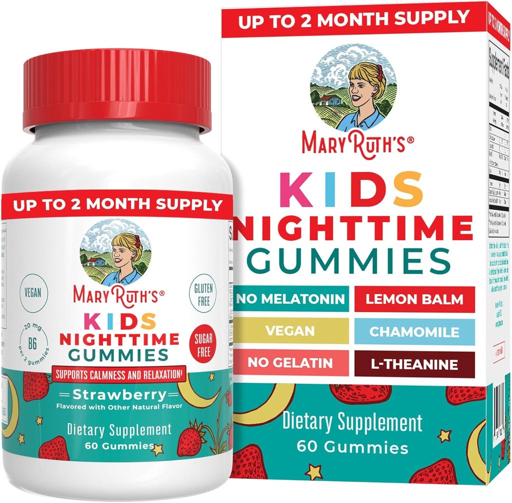MaryRuth Organics Kids Nighttime Gummy Gummies Note 124; Sukker fri