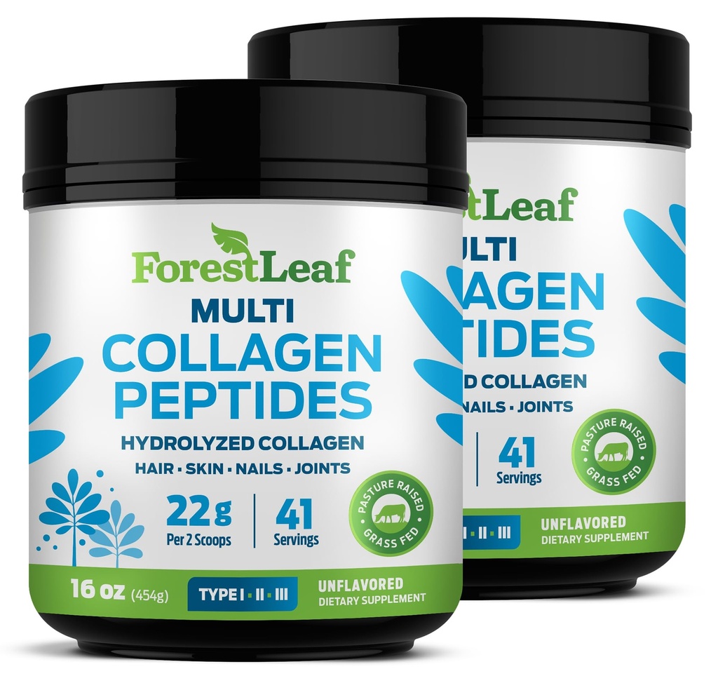 Collagen Peptider Pulver Unflavored - Hydrolyzed Collagen Protein Powder Type 1, 2 & 3 - Græs Fed Keto Collagen Pulver til kvinder & mænd - Vital hår, hud, negle, Joints, Inddrivelse, 11g Per Servering