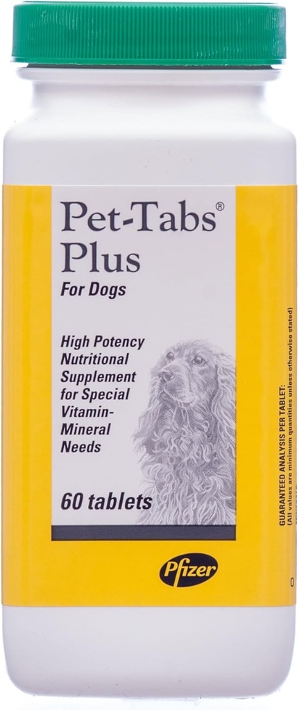 Pet Tabs Plus avanceret formel vitamin supplement, 60 Tælling