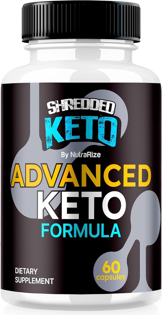 Shredded Keto piller, Premium Keto Shred vægttab kapsler, Alle naturlige Keto supplement til støtte Fitness og Body Goals, Official ShreddedKeto Anmeldelser (60 Kapsler)