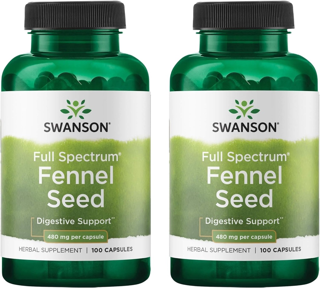Swanson Fennel 480 Milligram 100 kapsler (2 stk.)