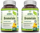 Urtehemmeligheder Bromelain 500 Mg 120 tabletter Supplement 124; pakning med 2 MB 124; Non- GROMLE 124; Gluten Free