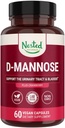 Indtagne Naturals D- Mannose 500mg Kaspler med Cranberry Extract, D Mannose Cranberry Pills, Urinary & Blogen Support, 60 Veganske Kapsler