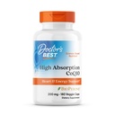 Doctor 's Best High Absorption CoQ10, Heart & Energy Support, USP Verified, Naturlig Fermenteret CoQ10, Non- GMO Gluten Free, Soy Free, Vegan 180 Veggie Caps