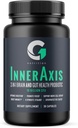 InnerAxis 2- in-1 Brain og Gut Health Probiotic, 10 Millioner CFU, 8 Symbiotiske Strops til Gut, Psykobiotisk, Mood og Brain Support, Acidophilus Probiotic til kvinder og mænd, 30 Servering