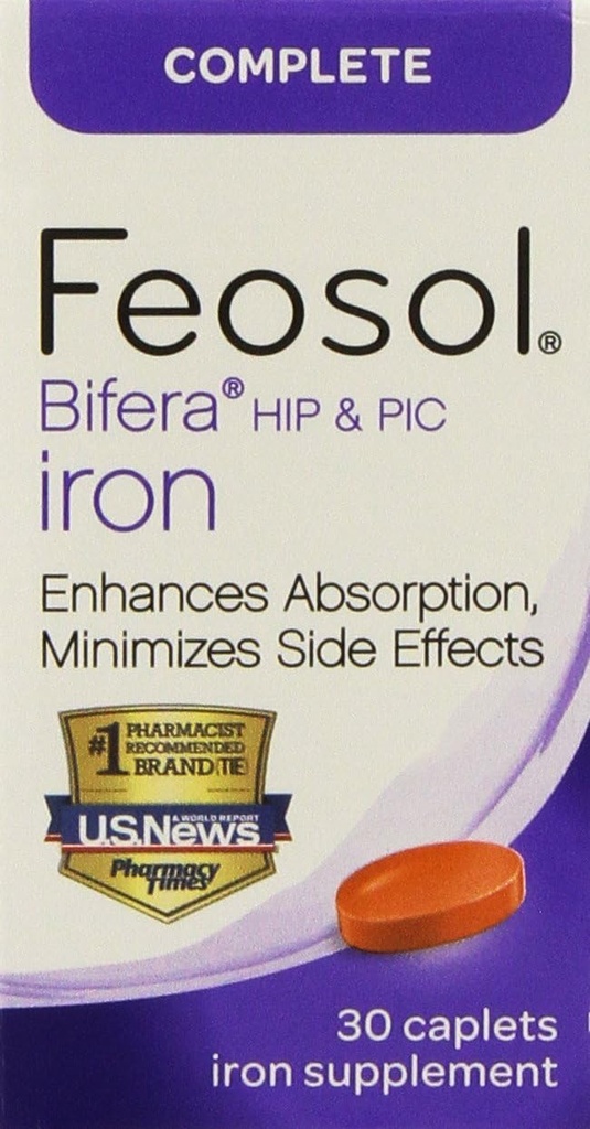 Feosol Komplet med Bifera, 30 greve (pakke med 2)