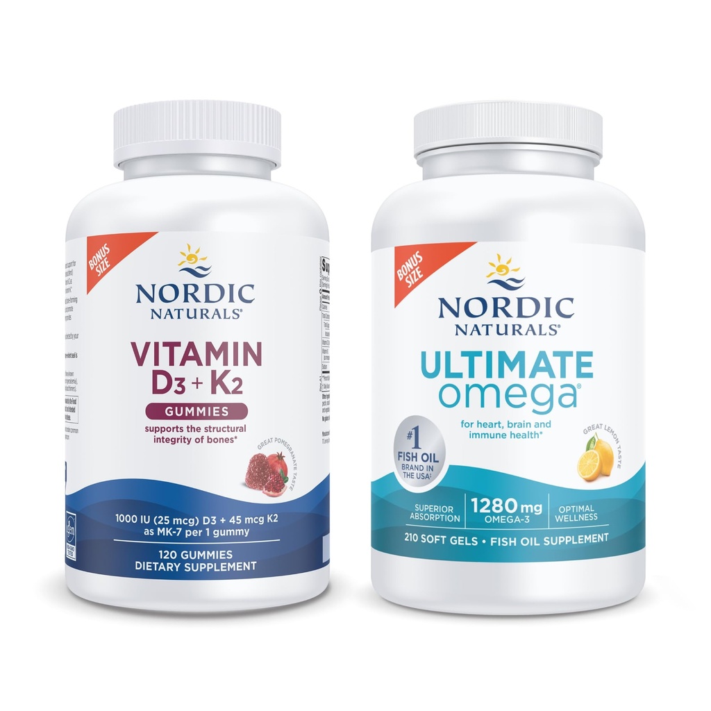 Nordic Naturals Starter Pack - Vitamin D3 + K2 Gummies, Ultimate Omega