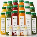 3 dages Juice Cleanse af Raw Fountain, All Natural Raw Detox Cleanse, Juicing for Body Rest, Cold Pressed Juice Fast, Great Way to Jumpstart a Healthier Diet, 18 flasker 12oz, 3 Ginger Shots