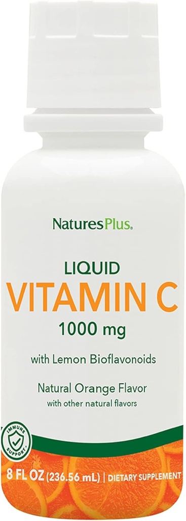NaturePlus flydende C-vitamin - 1000 mg, 8 fl oz - med Lemon Bioflavonoider - Vegetarisk, Gluten Gratis - 8 Servere